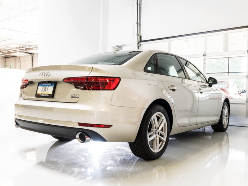 AWE Tuning Audi B9 A4 Touring Edition Exhaust Dual Outlet - Chrome Silver Tips (Includes DP)-thumbmail-9