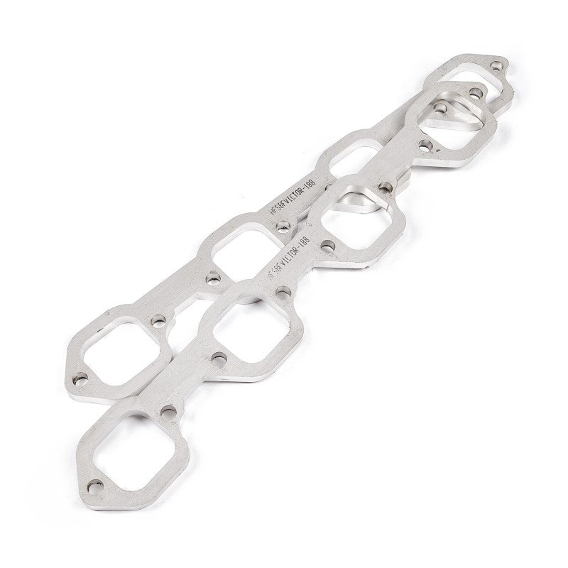 Stainless Works SBF Victor Senior Heads Square Port Header 304SS Exhaust Flanges 2in Primaries-thumbmail-2