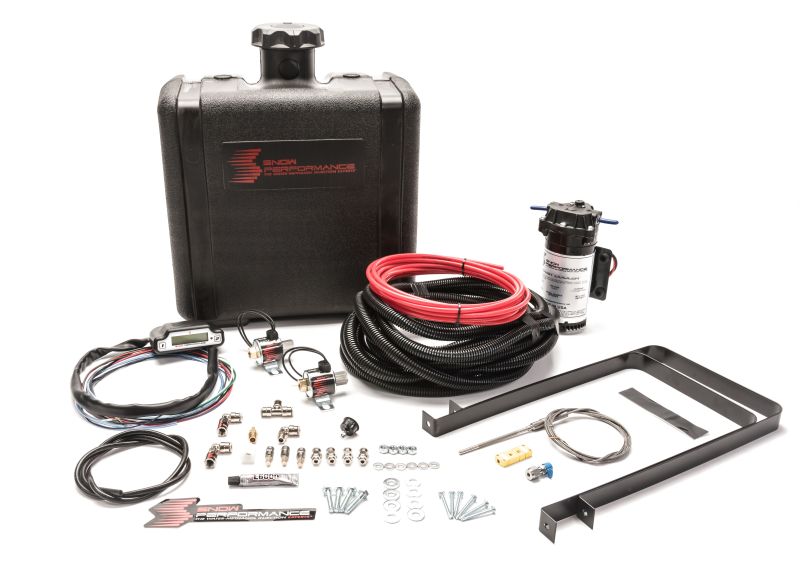 Snow Performance Stg 3 Boost Cooler Water Injection Kit Pusher (Hi-Temp Tubing and Quick-Fittings)