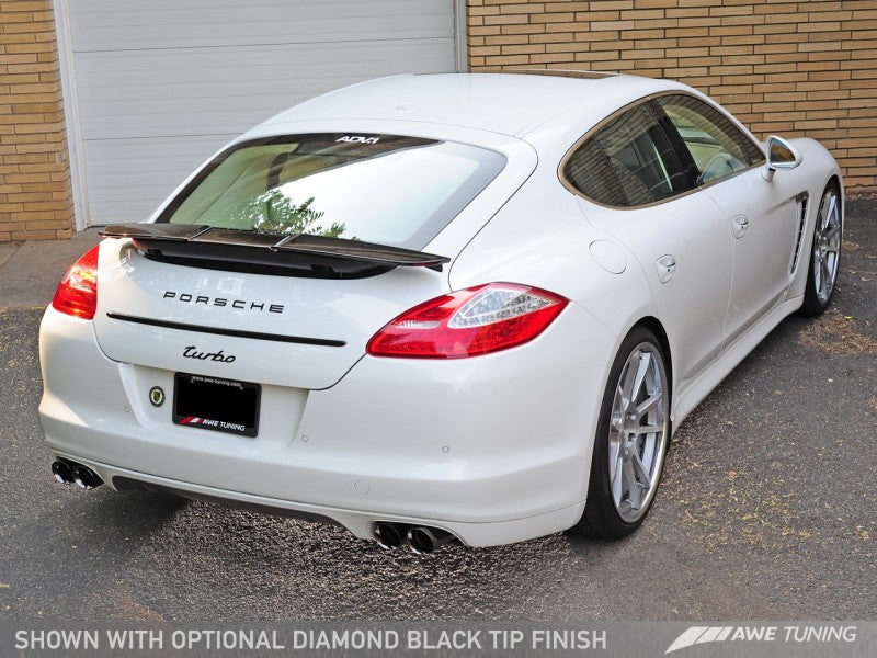 AWE Tuning Panamera Turbo Performance Exhaust System Touring Edition Polished Silver Tips-thumbmail-3