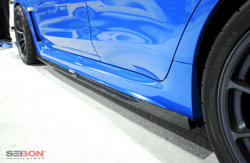 Seibon 15+ Subaru WRX/STI MB Style Carbon Fiber Side Skirts (Pair)-thumbmail-3