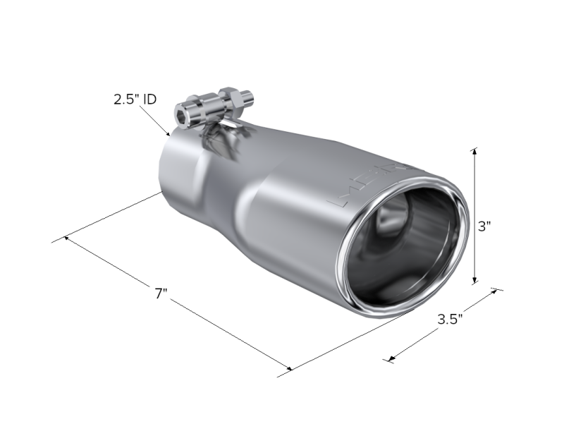 MBRP Universal Tip 3in O.D. Oval 2 inlet 10 length-thumbmail-4