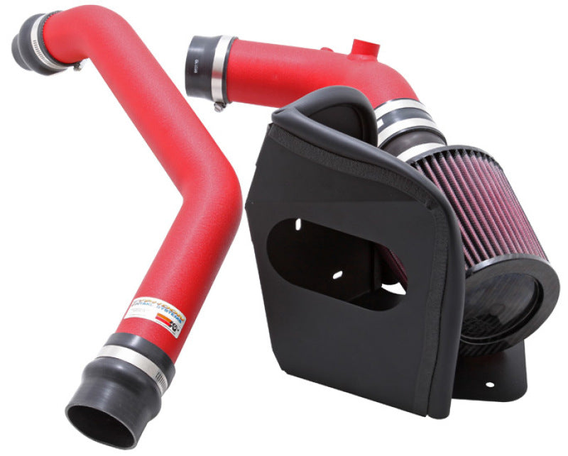 K&N 08-09 Mitsubishi Evo X Wrinkle Red Typhoon Short Ram Intake-thumbmail-2