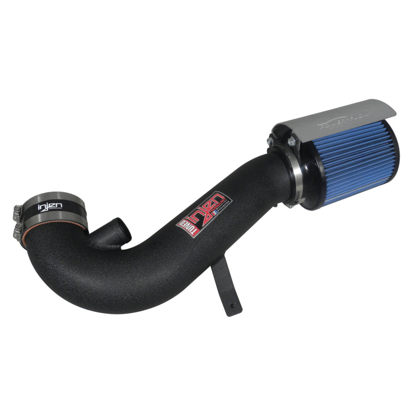 Injen 11 Ford Mustang GT V8 5.0L Power-Flow Wrinkle Blk Short Ram Air Intake w/ MR Tech/Heat Shield-thumbmail-3