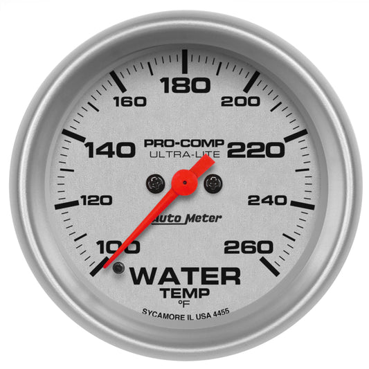 Autometer Ultra-Lite 2-5/8in 100-260F Water Temp Gauge - Digital Stepper Motor
