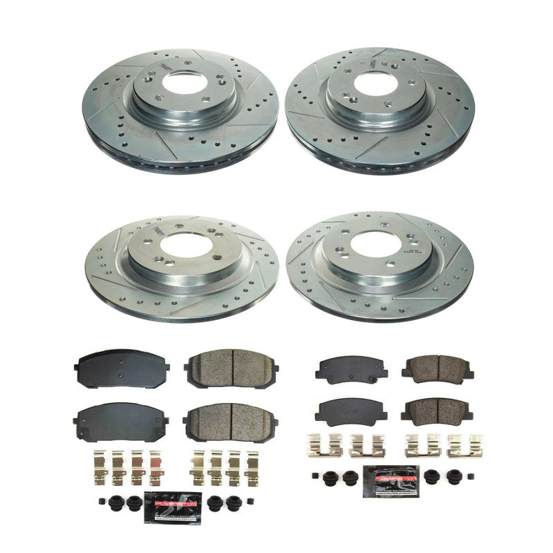 Power Stop 20-22 Hyundai Sonata Front & Rear Z23 Evolution Brake Kit-thumbmail-1