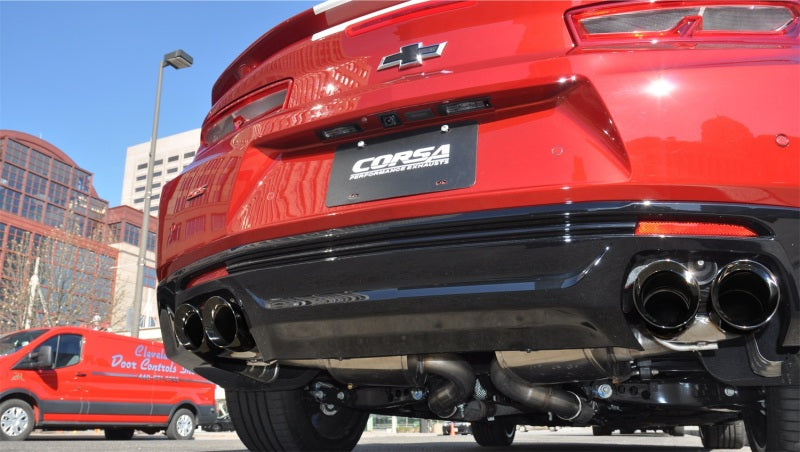 Corsa 16-18 Chevy Camaro SS 6.2L Xtreme+ 2.75in Cat-Back Dual Rear Exit w/ Twin 4in Black PVD Tips-thumbmail-2