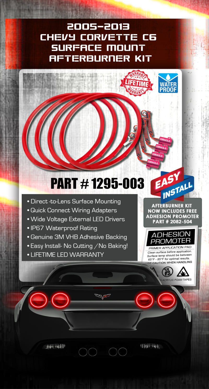 Oracle Chevy Corvette C6 05-13 LED Waterproof Afterburner Kit - Red-thumbmail-7