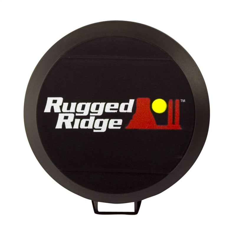 Rugged Ridge 6in HID Off Road Light Cover Black-thumbmail-2