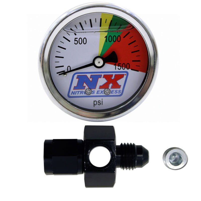 Nitrous Express N2O Flo-Thru Pressure Gauge (0-1500 PSI) 4AN-thumbmail-2