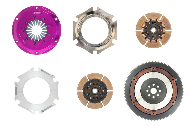 Exedy 2006-2006 Saab 9-2X Aero H4 Hyper Twin Cerametallic Clutch Sprung Center Disc Push Type Cover-thumbmail-4
