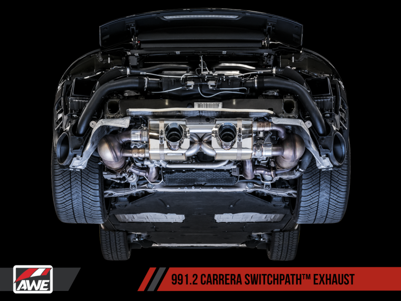 AWE Tuning Porsche 911 (991.2) Carrera / S SwitchPath Exhaust for PSE Cars - Chrome Silver Tips-thumbmail-4