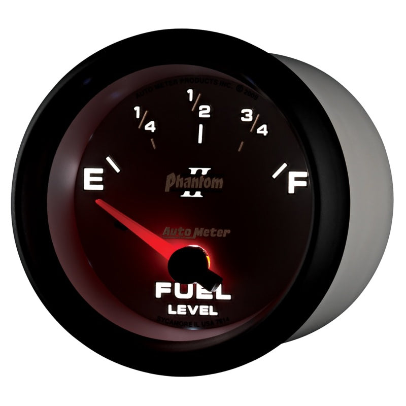 AutoMeter Gauge Fuel Level 2-5/8in. 0 Ohm(e) to 90 Ohm(f) Elec Phantom II-thumbmail-4