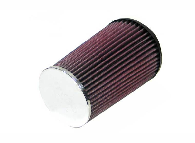 K&N Universal Chrome Filter 4 inch FLG / 5 3/8 inch Bottom / 4 1/2  inch Top / 8 inch Height-thumbmail-1
