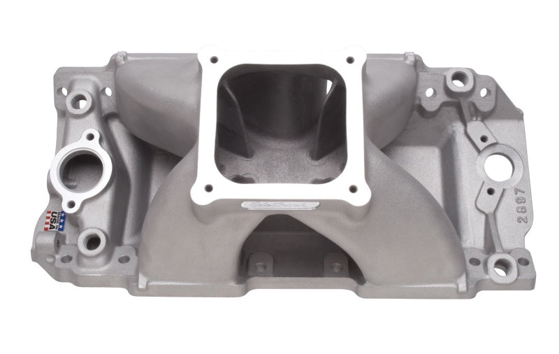 Edelbrock Manifold BBC Super Victor 632 Tall Deck Conventional Rect Port Heads-thumbmail-2