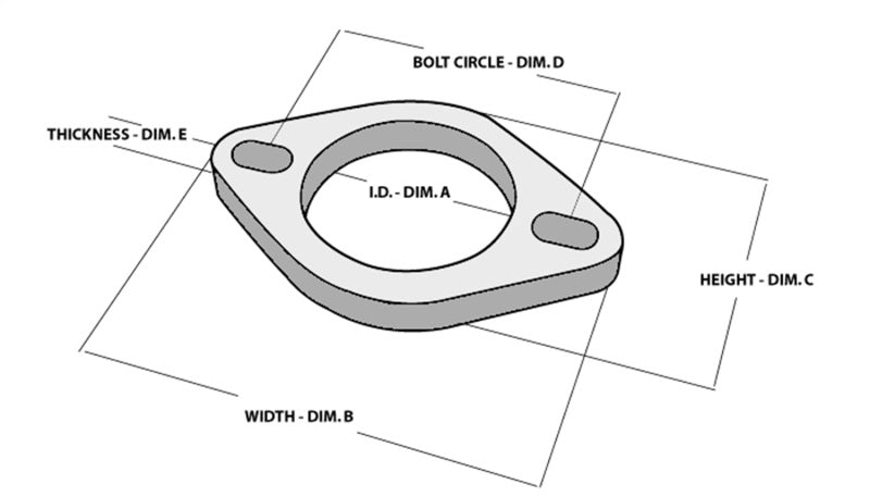 Vibrant 2-Bolt T304 SS Exhaust Flanges (2.5in I.D.) - 5 Flange Bulk Pack-thumbmail-3