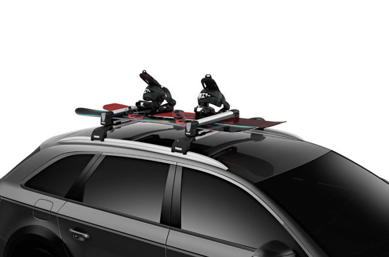 Thule SnowPack M Ski/Snowboard Rack (Up to 4 Pair Skis/2 Snowboards) - Black/Silver-thumbmail-14