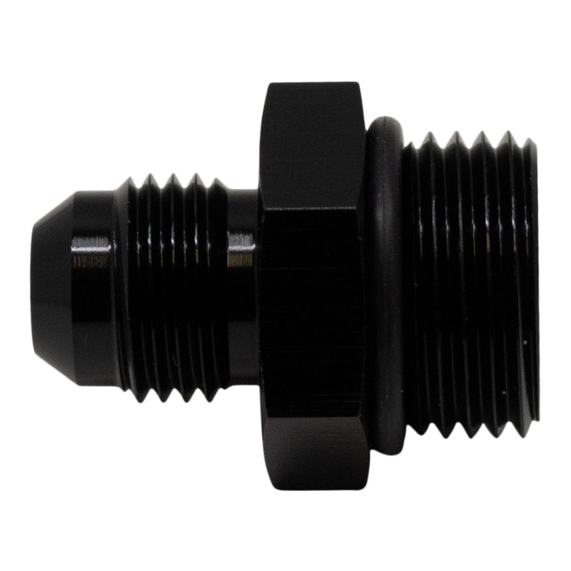 DeatschWerks 8AN ORB Male to 6AN Male Flare Adapter (Incl O-Ring) - Anodized Matte Black-thumbmail-1