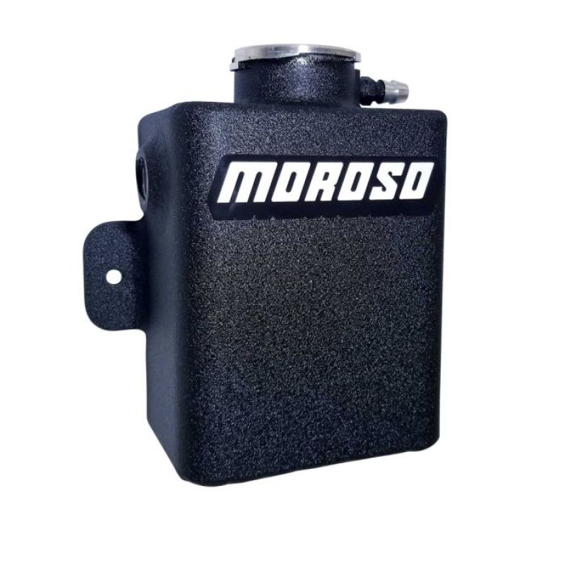 Moroso Universal 1.25qt Coolant Expansion Tank - Black Powder Coat-thumbmail-1