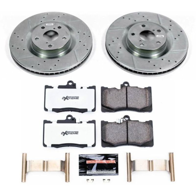 Power Stop 13-19 Lexus GS350 Front Z26 Street Warrior Brake Kit-thumbmail-1