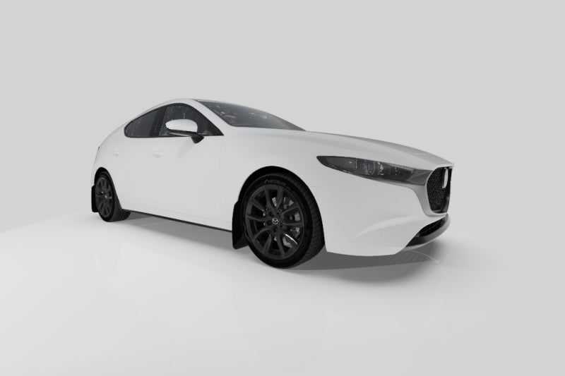 Rally Armor 19-22 Mazda3 GT Sport Hatch Black UR Mud Flap w/ White Logo-thumbmail-5