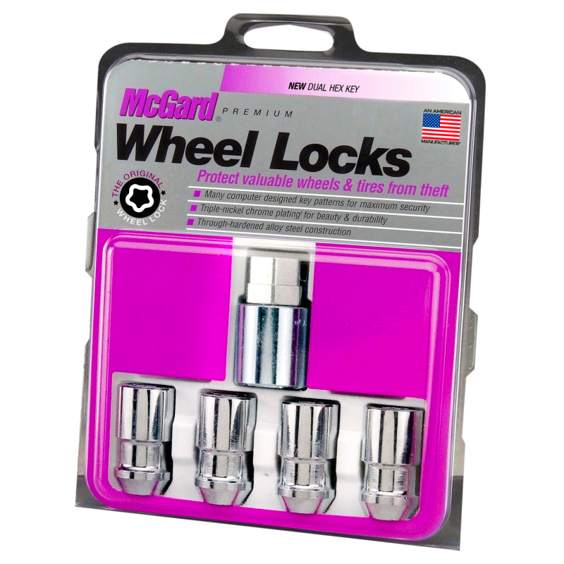 McGard Wheel Lock Nut Set - 4pk. (Cone Seat) 1/2-20 / 3/4 & 13/16 Dual Hex / 1.66in. Length - Chrome-thumbmail-6
