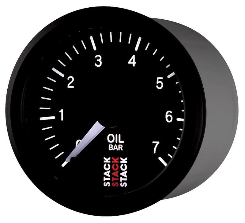 Autometer Stack 52mm 0-7 Bar M10 Male Pro Stepper Motor Oil Pressure Gauge - Black-thumbmail-3