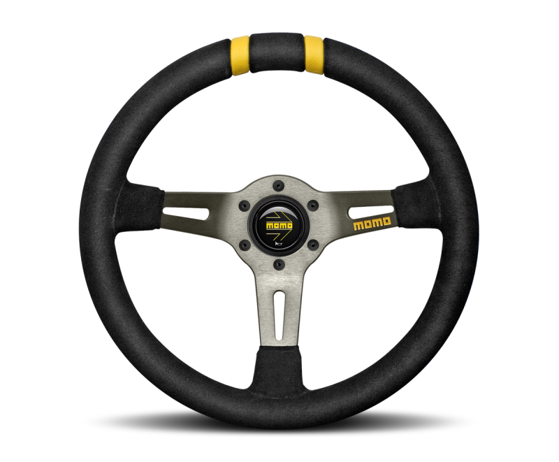 Momo MODDRIFT Steering Wheel 330 mm -  Black Suede/Anth Spokes/2 Stripes-thumbmail-1