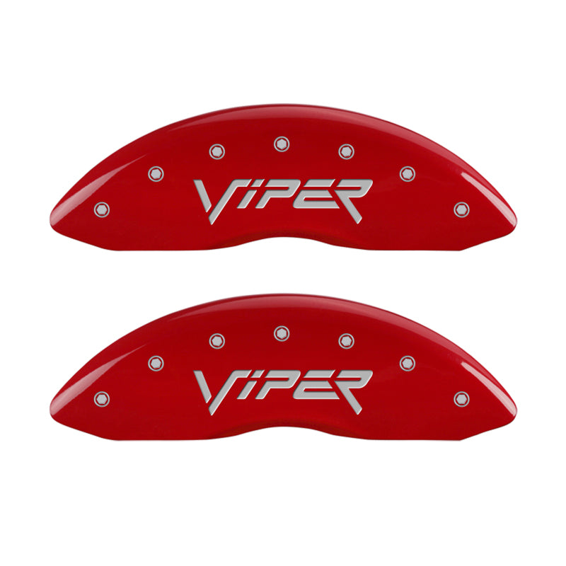 MGP 4 Caliper Covers Engraved Front Gen 2/Viper Engraved Rear Gen 2/Snake Red finish silver ch-thumbmail-2