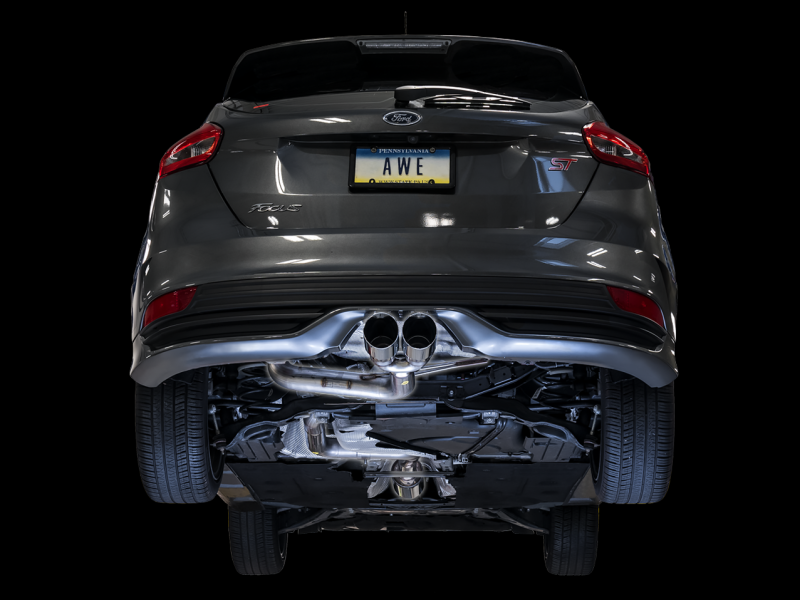 AWE Tuning Ford Focus ST Track Edition Cat-back Exhaust - Chrome Silver Tips-thumbmail-5