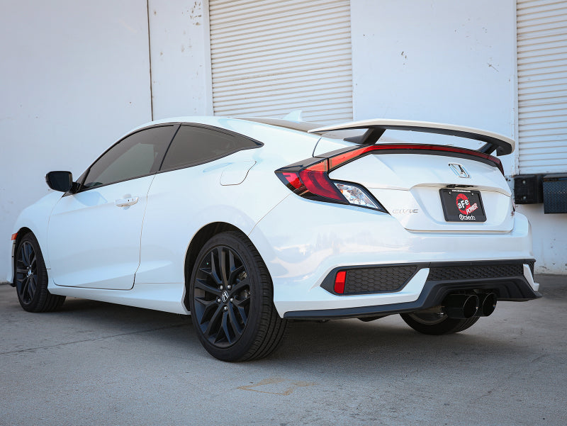 aFe Takeda 2.5in 304SS Cat-Back Exhaust System 17-20 Honda Civic SI Coupe L4-1.5L (t) - Black Tip-thumbmail-3