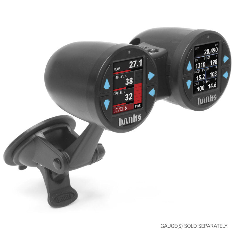 Banks Power Dual Gauge Pod Suction Mount For iDash 1.8 And 52mm Gauges-thumbmail-6