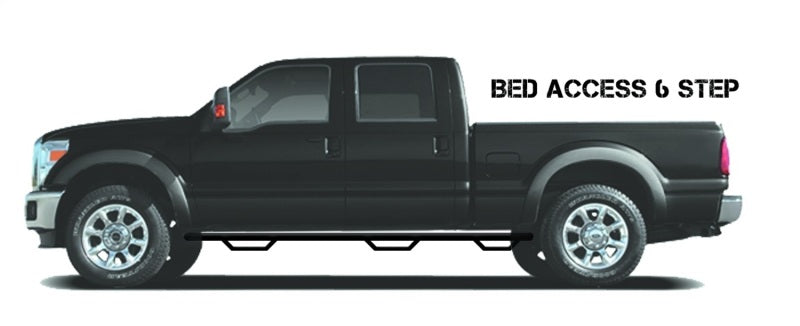 N-Fab Nerf Step 15-17 GMC - Chevy Canyon/Colorado Crew Cab 5ft Bed - Tex. Black - Bed Access - 3in-thumbmail-9