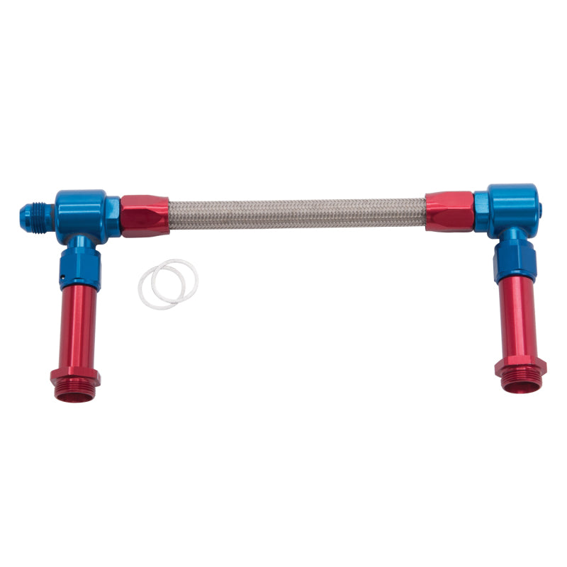 Russell Performance -8 AN to -8 AN ProFlex Holley 4150 Dual Inlet Carb Kit (Red/Blue)-thumbmail-2