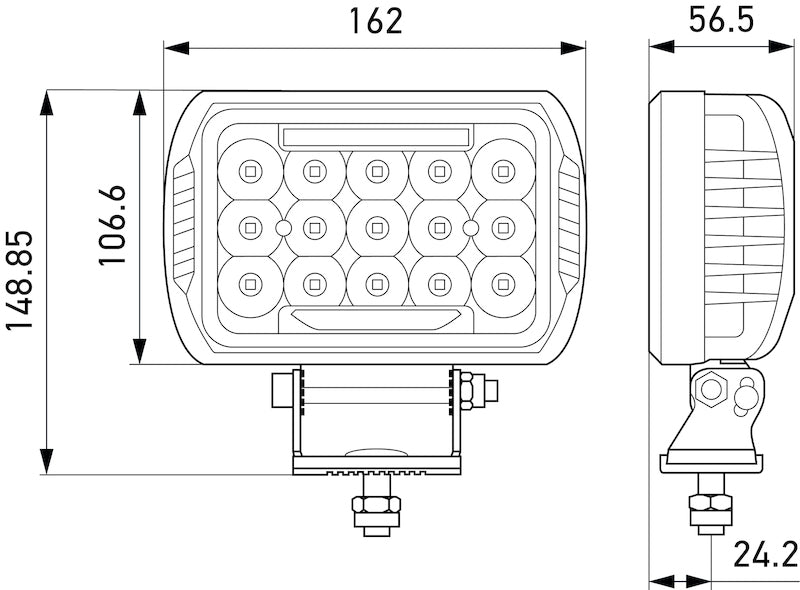 HELLA Value Fit 450 LED Lamp - 10-30 VDC 75W Driving Light Kit-thumbmail-4