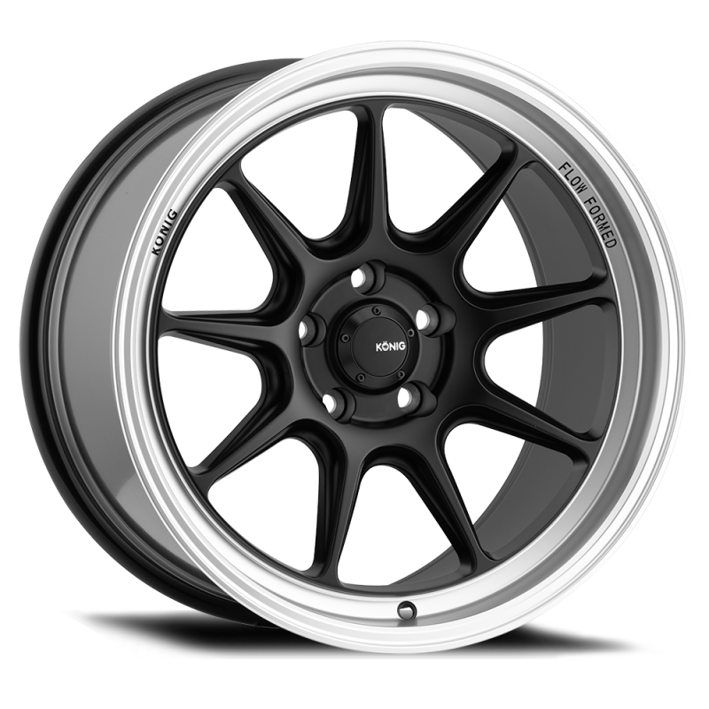 Konig Countergram 19x11B 5x114.3 ET18 Matte Black / Matte Machined Lip-thumbmail-1
