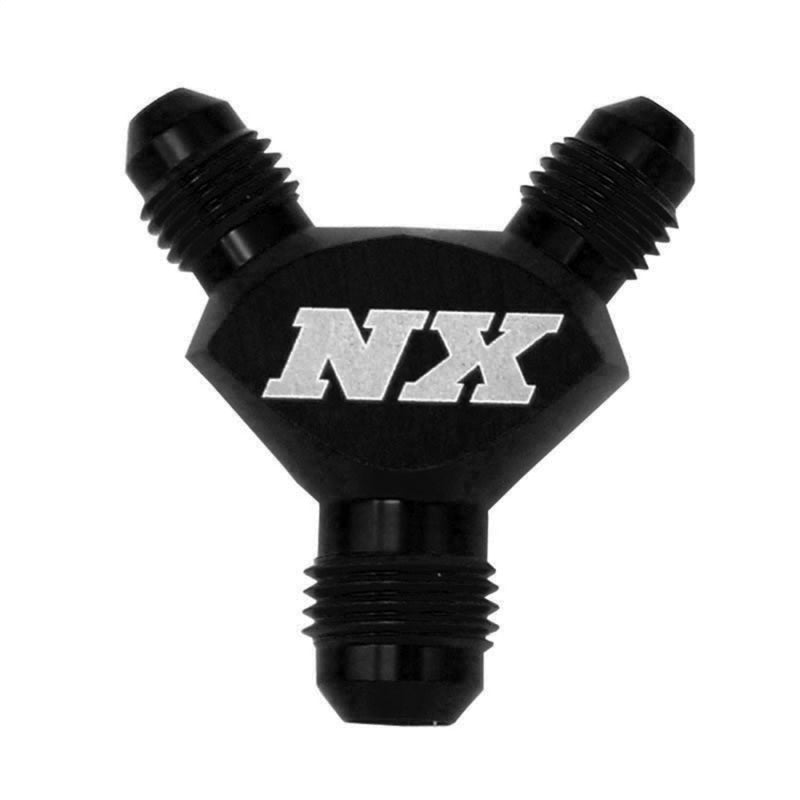 Nitrous Express 6AN x 6AN x 6AN Billet Pure-Flo Y Fitting - Black-thumbmail-1