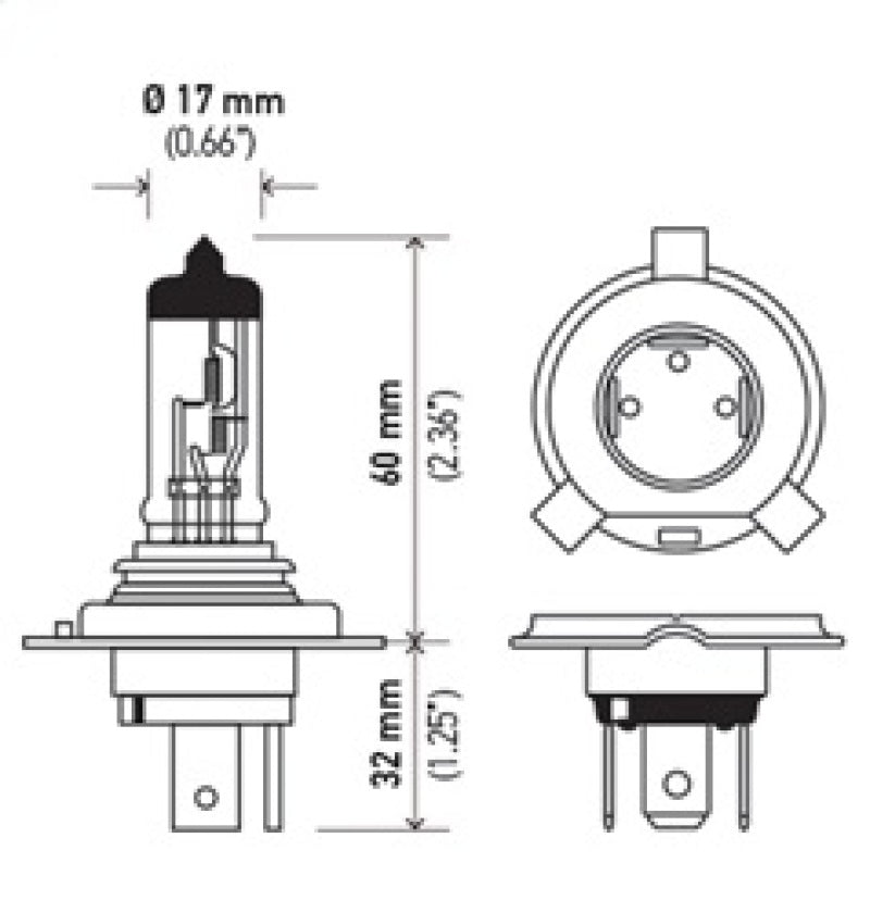 Hella Bulb 9003/HB2 12V 60/55W P43t LONG LIFE-thumbmail-4