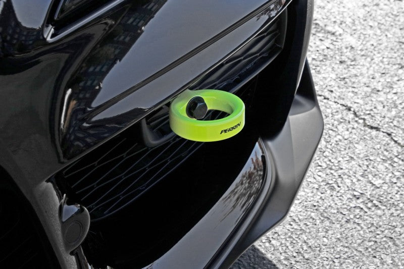 Perrin 2020 Toyota Supra Tow Hook Kit (Front) - Neon Yellow-thumbmail-4