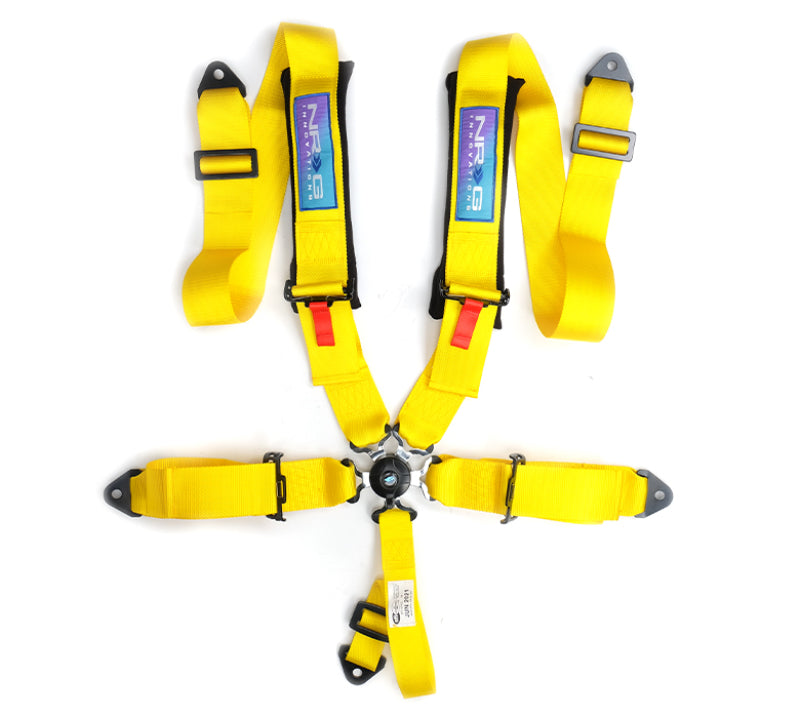 NRG 5PT 3in. Seat Belt Harness / Cam Lock - Yellow-thumbmail-2