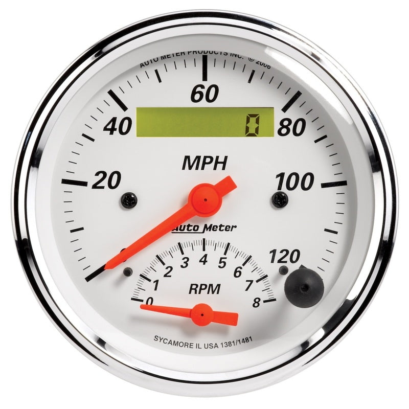 Autometer Arctic White 3-3/8 Quad Gauge and Tach/Speedo Combo-thumbmail-2