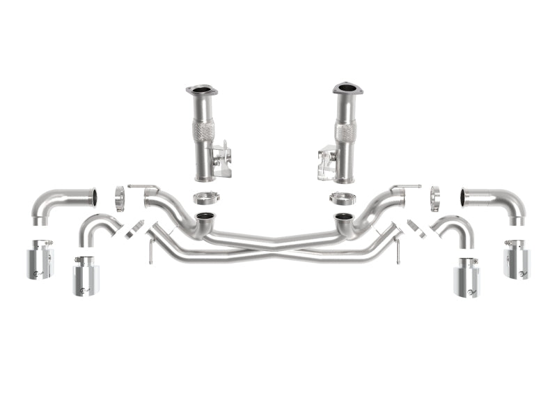 aFe MACH Force-Xp 3in to 2-1/2in 304SS Cat-Back (No Muff.) 2020 Chevy Corvette 6.2L- Polished Tip-thumbmail-3