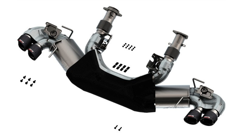 Borla 2020 Chevrolet Corvette C8 6.2L ATAK 3in Exhaust System Dual Round Angle Cut Carbon Fiber Tips-thumbmail-2