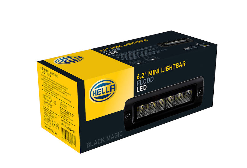 Hella Universal Black Magic 6 L.E.D. Flush Mount Mini Light Bar - Flood Beam-thumbmail-13