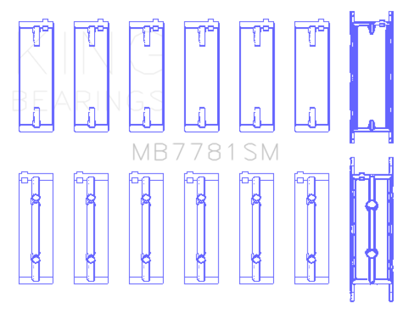 King BMW N57 D30 A/B/C / N57N / N57S (Size +0.25mm) Main Bearing Set-thumbmail-2