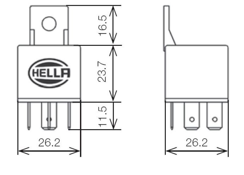 Hella RELAY MINI ISO 5P 12V SPST D87 DIO BKT-thumbmail-3