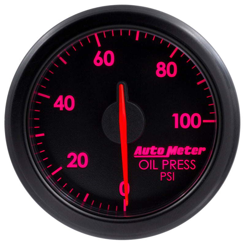 Autometer Airdrive 2-1/6in Oil Pressure Gauge 0-100 PSI - Black-thumbmail-4