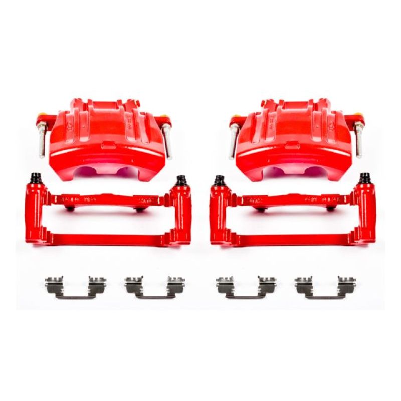 Power Stop 2012 Chrysler 300 Front Red Calipers w/Brackets - Pair-thumbmail-1