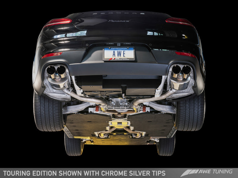 AWE Tuning Panamera 2/4 Touring Edition Exhaust (2011-2013) - w/Chrome Silver Tips-thumbmail-4