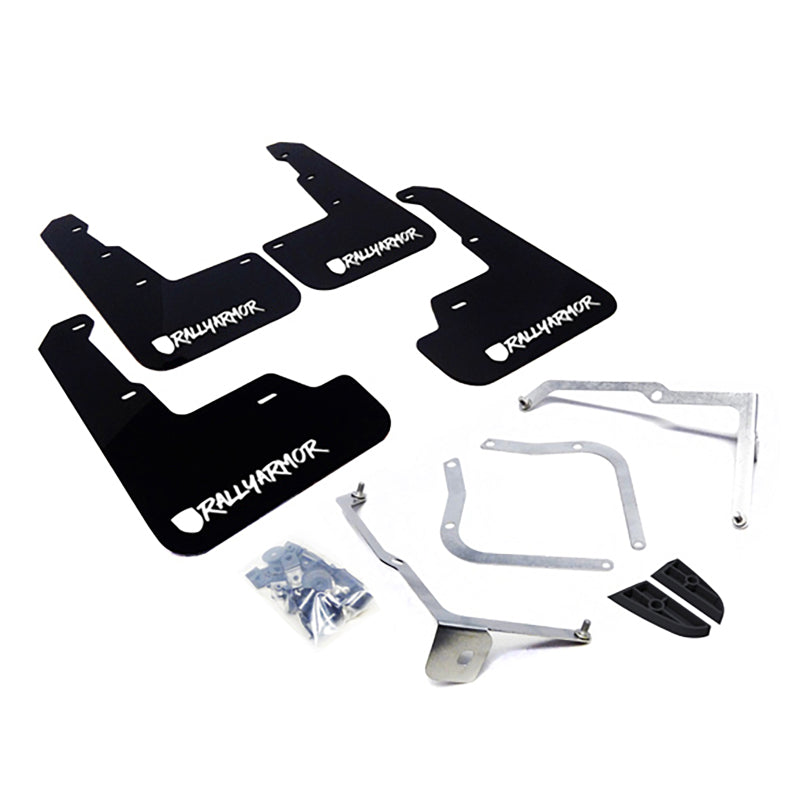 Rally Armor 15-21 Subaru WRX &amp; STI Black Mud Flap White Altered Font Logo-thumbmail-2